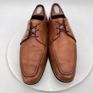 Allen Edmonds Tribeca Men Size 9D Brown Walnut Leather Derby Dress Shoes